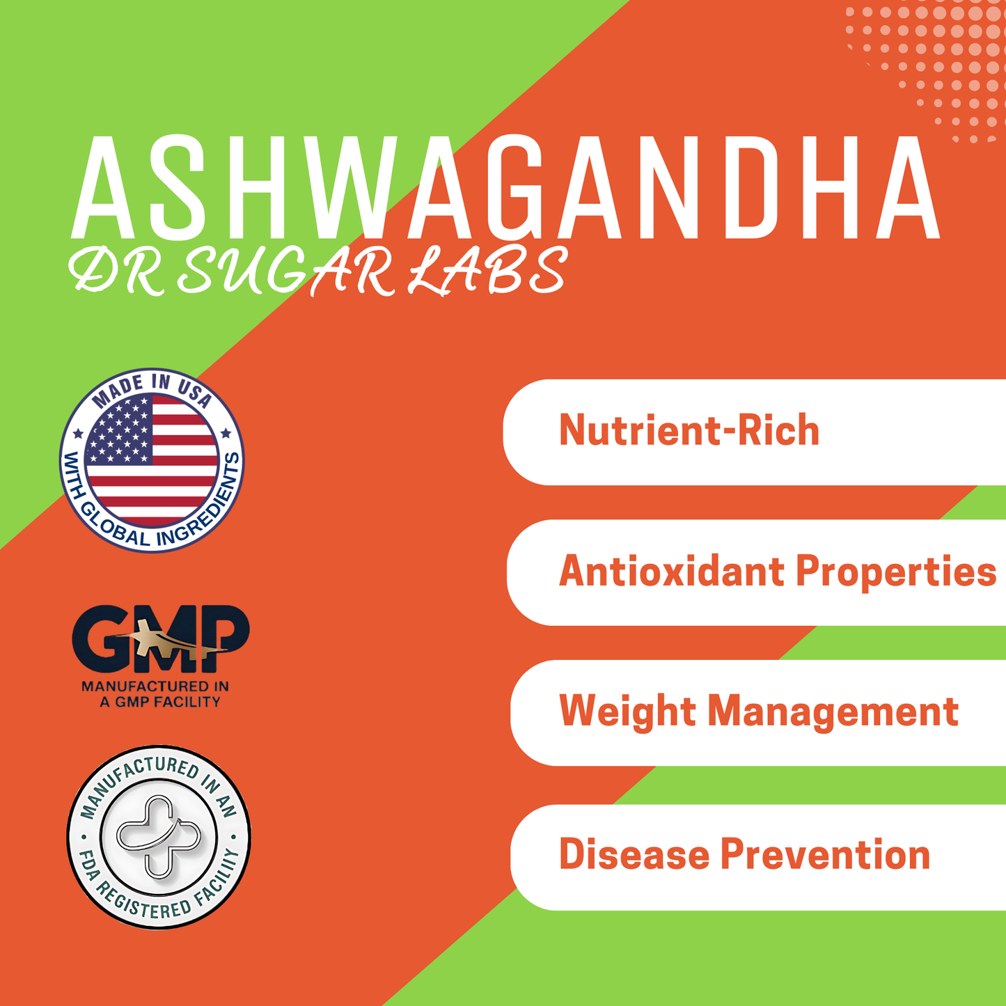 Ashwagandha Superblend Sweetened Powder (Sweetened with Corn Fiber and Stevia) - Dr Sugar Labs