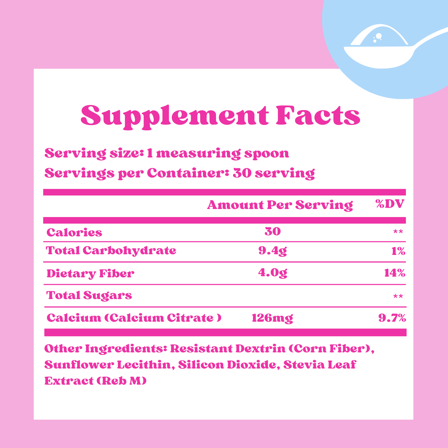 Bone Strength Calcium Citrate Sweetened Powder (Sweetened with Corn Fiber and Stevia) - Dr Sugar Labs