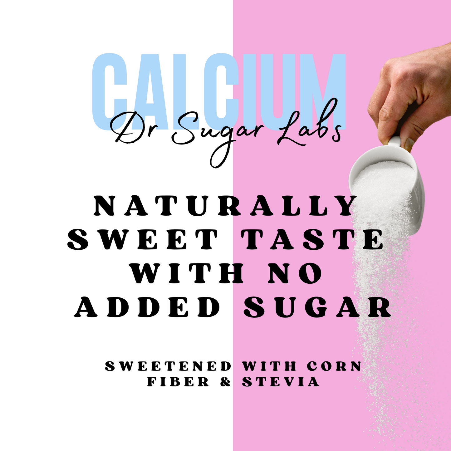Bone Strength Calcium Citrate Sweetened Powder (Sweetened with Corn Fiber and Stevia) - Dr Sugar Labs