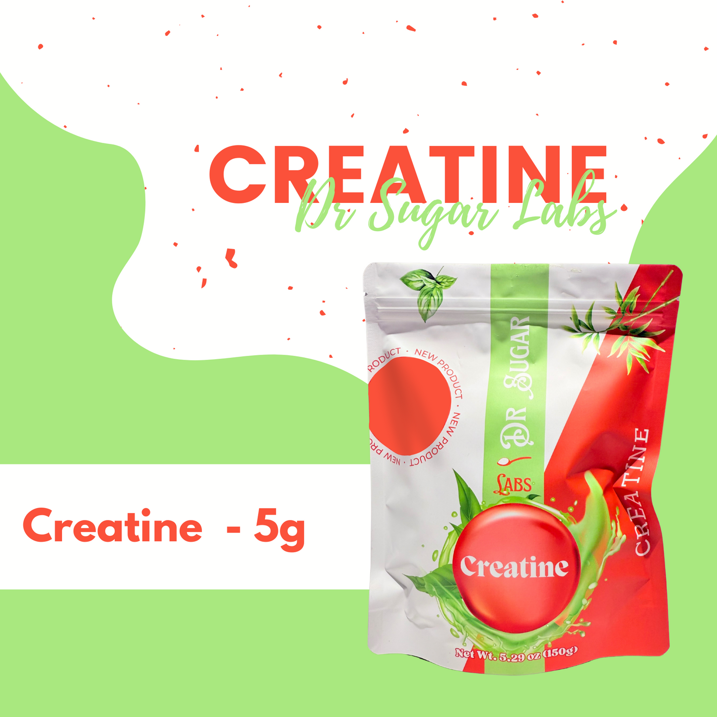 Creatine Monohydrate Sweetened Powder (Sweetened with Corn Fiber and Stevia) - Dr Sugar Labs