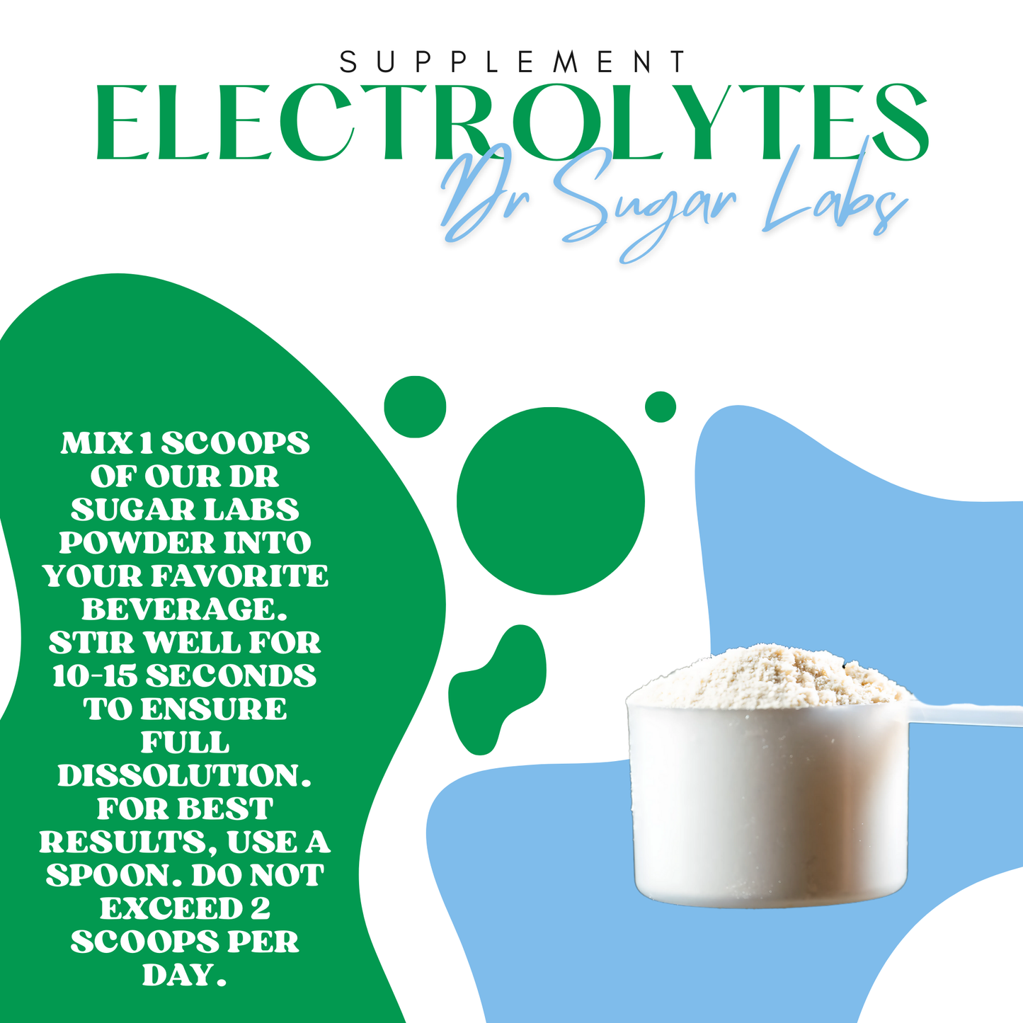 Electrolyte Hydration Sweetened Powder (Sweetened with Corn Fiber and Stevia) - Dr Sugar Labs