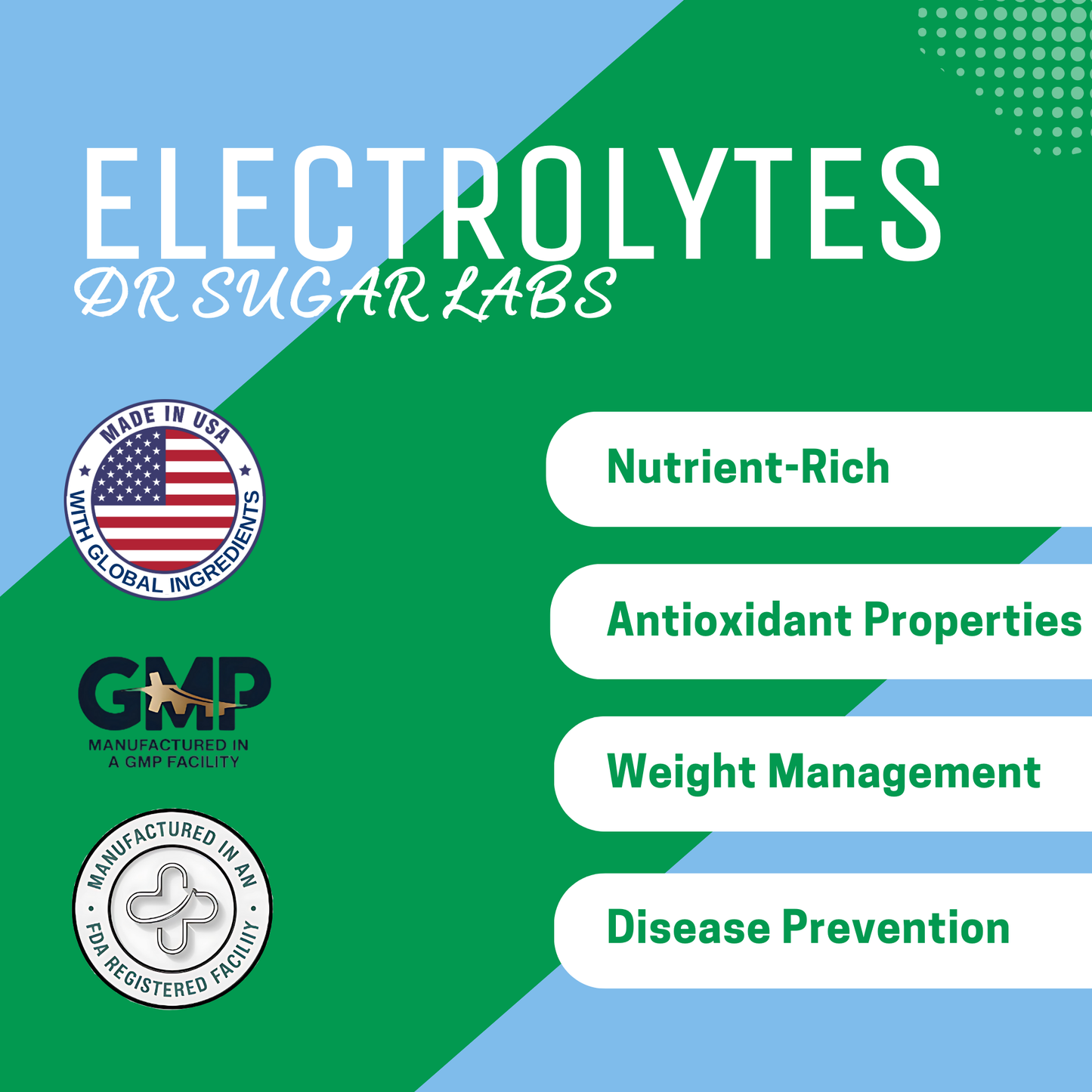 Electrolyte Hydration Sweetened Powder (Sweetened with Corn Fiber and Stevia) - Dr Sugar Labs