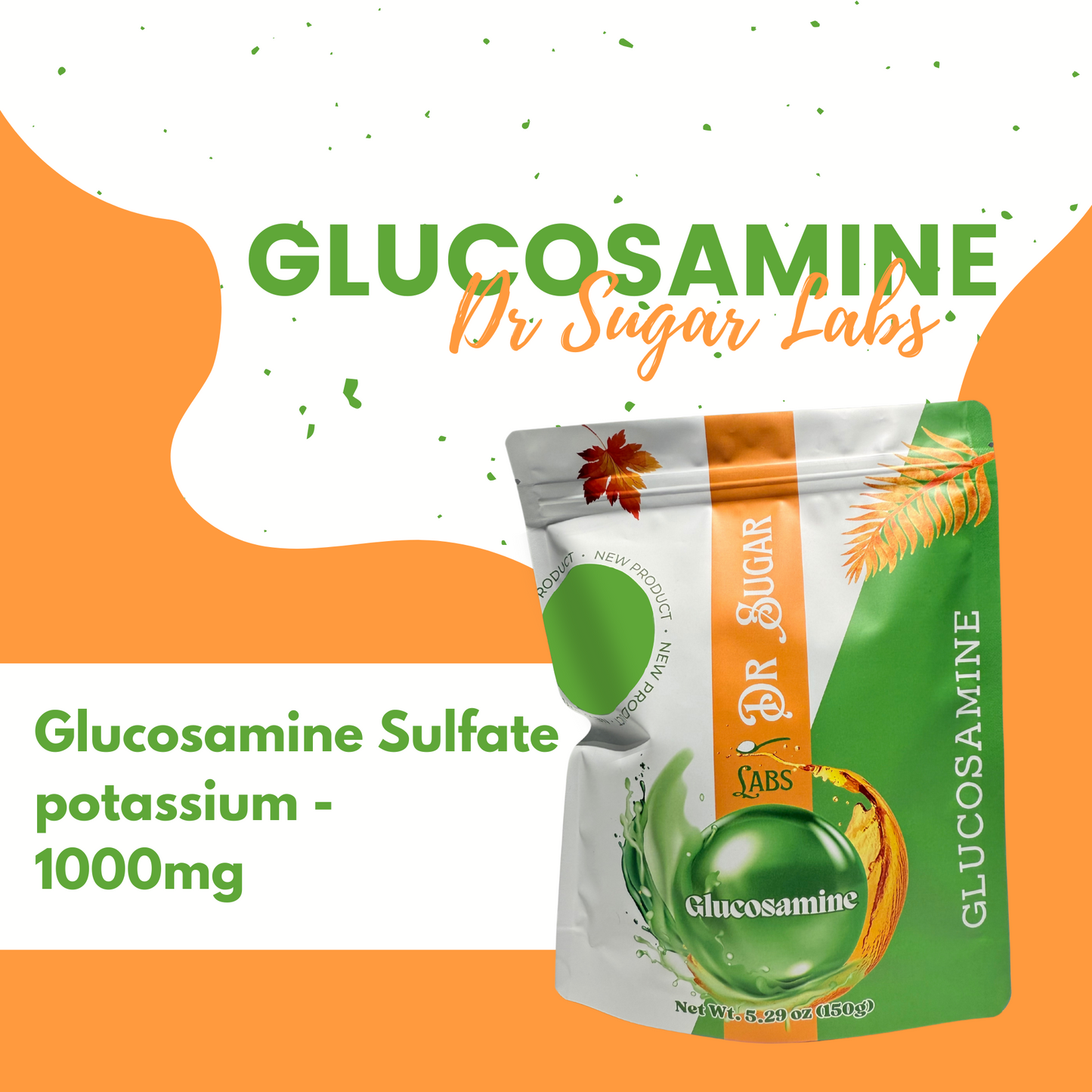 Glucosamine Joint Support Sweetened Powder (Sweetened with Corn Fiber and Stevia) - Dr Sugar Labs