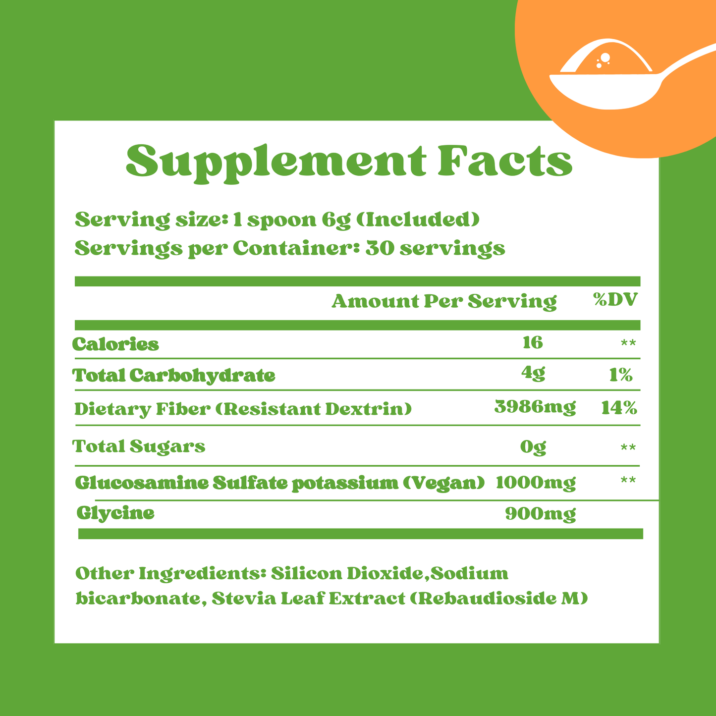 Glucosamine Joint Support Sweetened Powder (Sweetened with Corn Fiber and Stevia) - Dr Sugar Labs