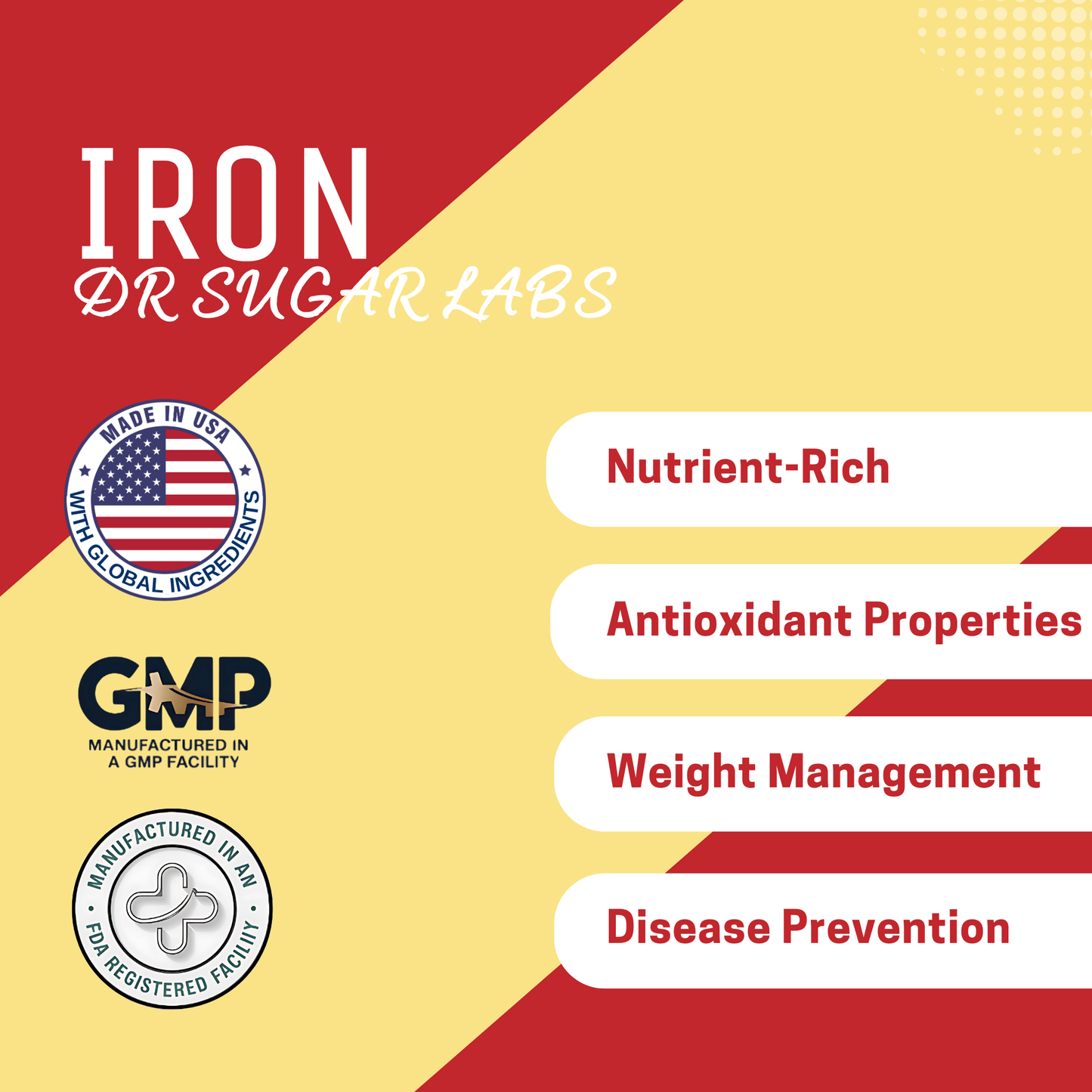 Iron Bisglycinate Sweetened Powder (Sweetened with Corn Fiber and Stevia) - Dr Sugar Labs