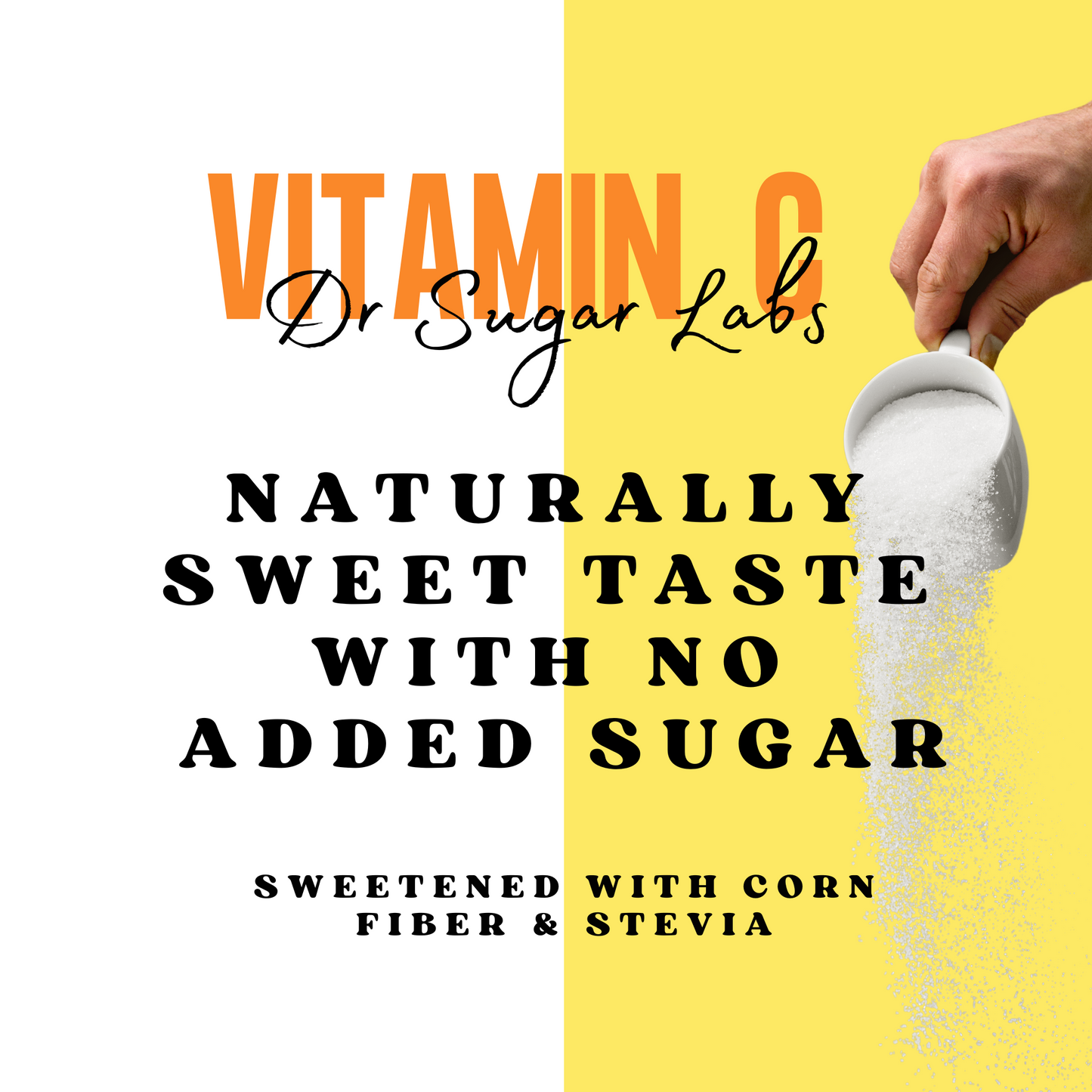 Immune-Boost Vitamin C Sweetened Powder (Sweetened with Corn Fiber and Stevia) - Dr Sugar Labs