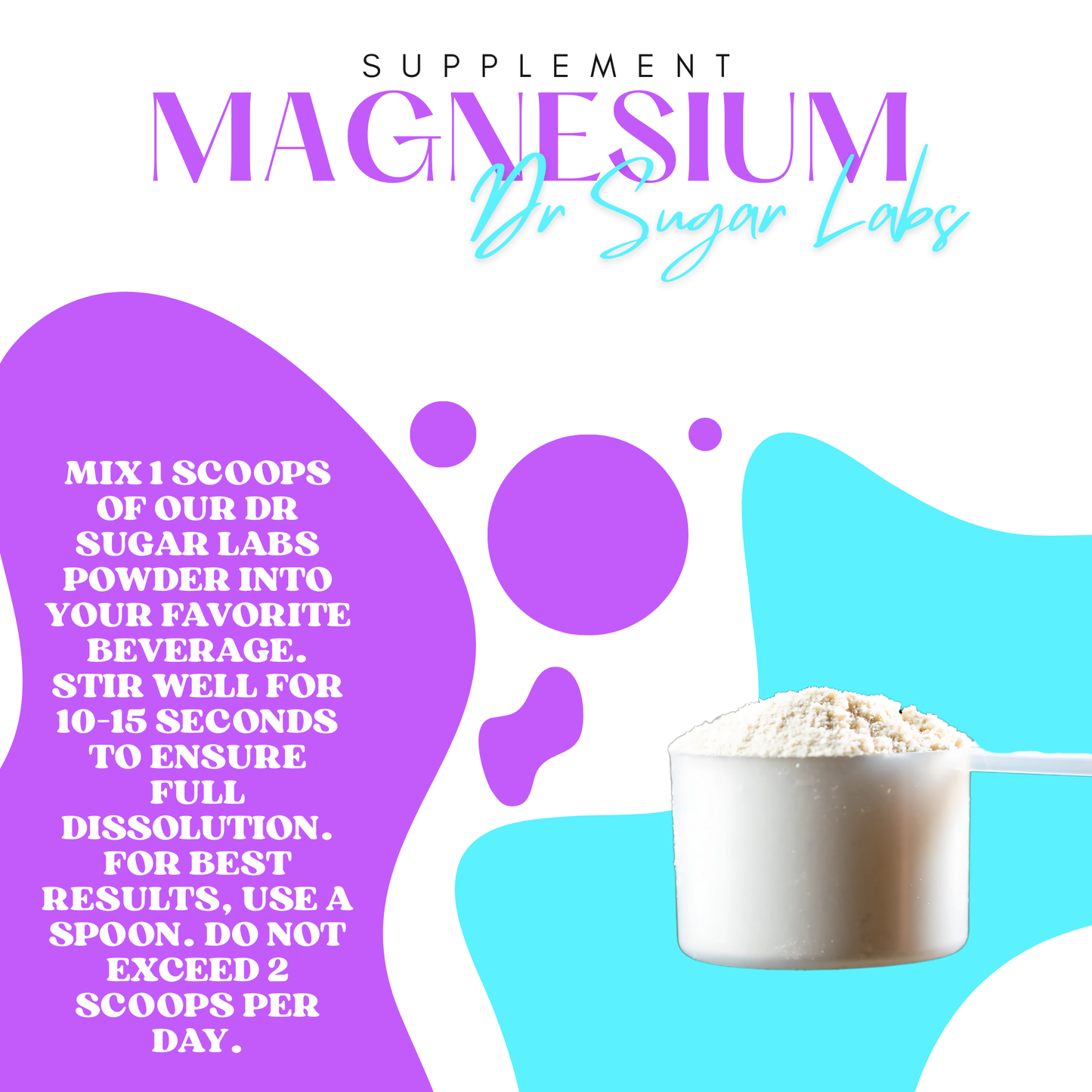 Magnesium Sweetened Powder (Sweetened with Corn Fiber and Stevia) - Dr Sugar Labs