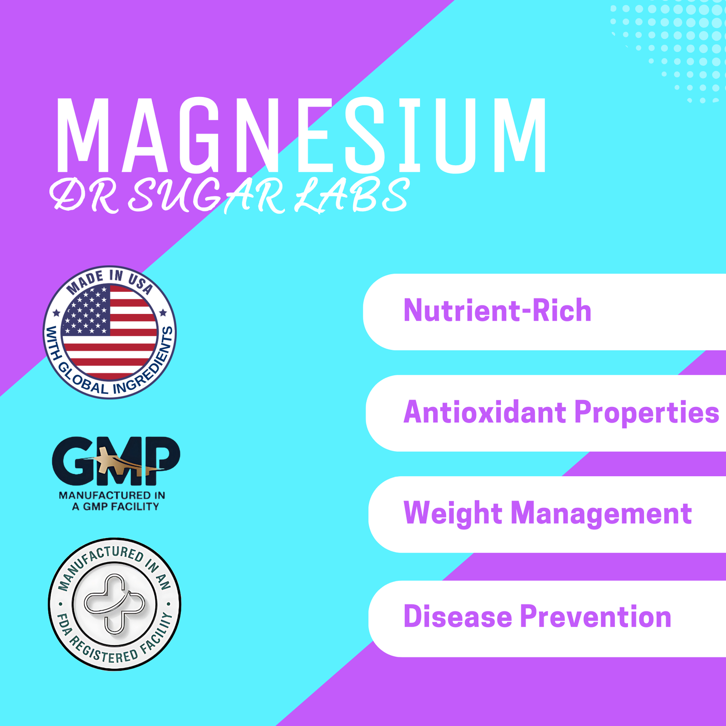Magnesium Sweetened Powder (Sweetened with Corn Fiber and Stevia) - Dr Sugar Labs