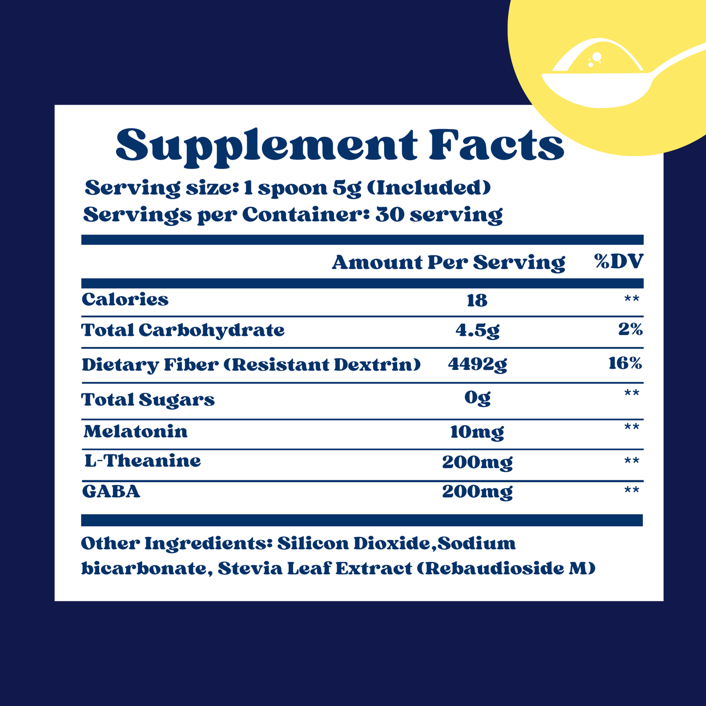 Melatonin Sleep Support for Adults Sweetened Powder (Sweetened with Corn Fiber and Stevia) - Dr Sugar Labs