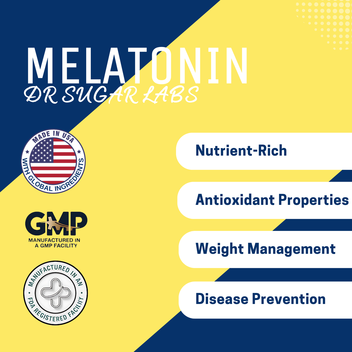 Melatonin Sleep Support for Adults Sweetened Powder (Sweetened with Corn Fiber and Stevia) - Dr Sugar Labs