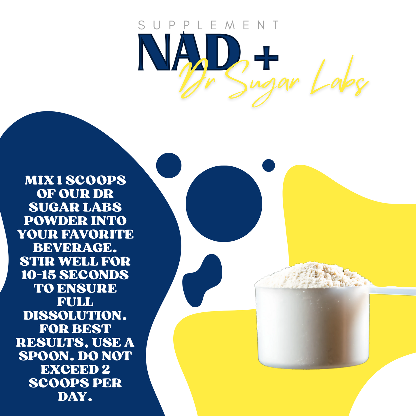 NAD+ Booster Complex Sweetened Powder (Sweetened with Corn Fiber and Stevia) - Dr Sugar Labs