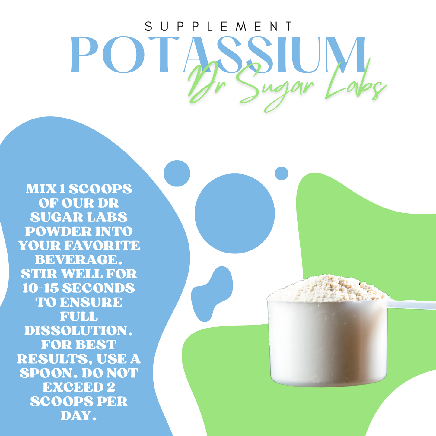 Potassium Citrate Hydration Sweetened Powder (Sweetened with Corn Fiber and Stevia) - Dr Sugar Labs