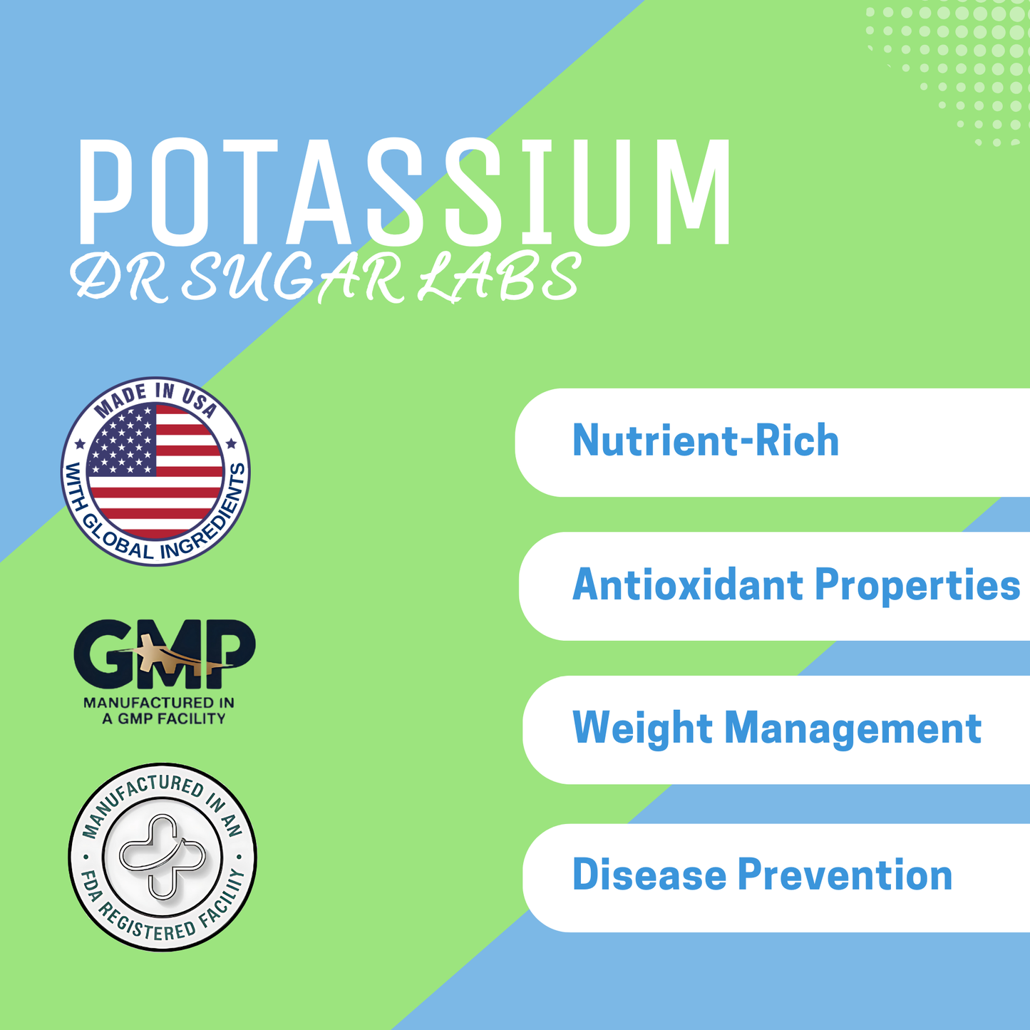 Potassium Citrate Hydration Sweetened Powder (Sweetened with Corn Fiber and Stevia) - Dr Sugar Labs