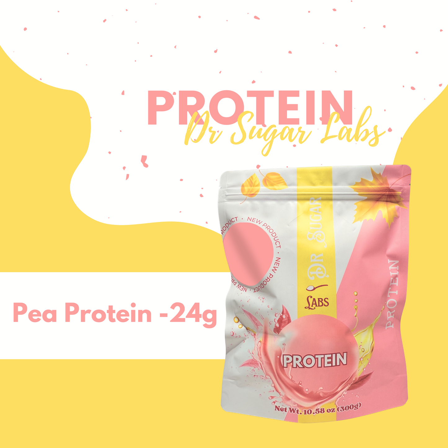 Pea Protein Sweetened Powder (Sweetened with Corn Fiber and Stevia) - Dr Sugar Labs