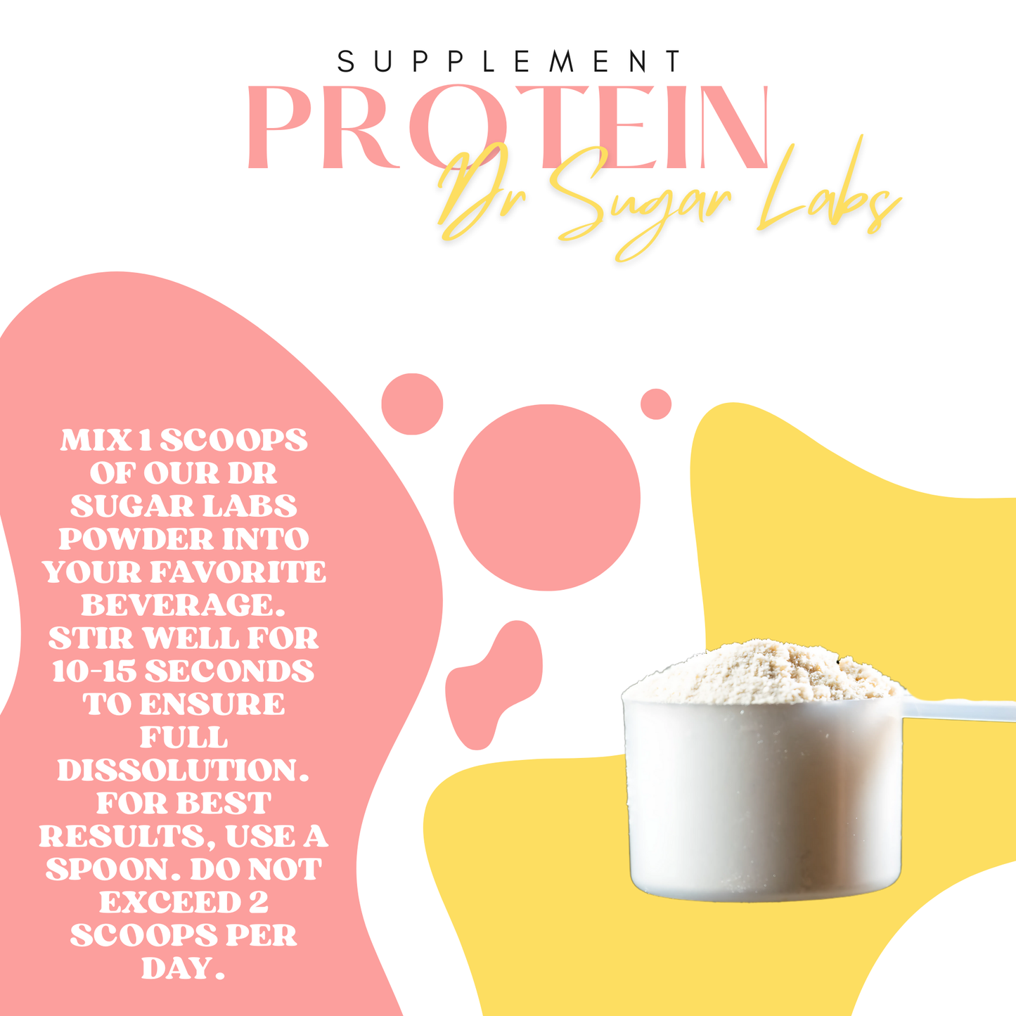 Pea Protein Sweetened Powder (Sweetened with Corn Fiber and Stevia) - Dr Sugar Labs