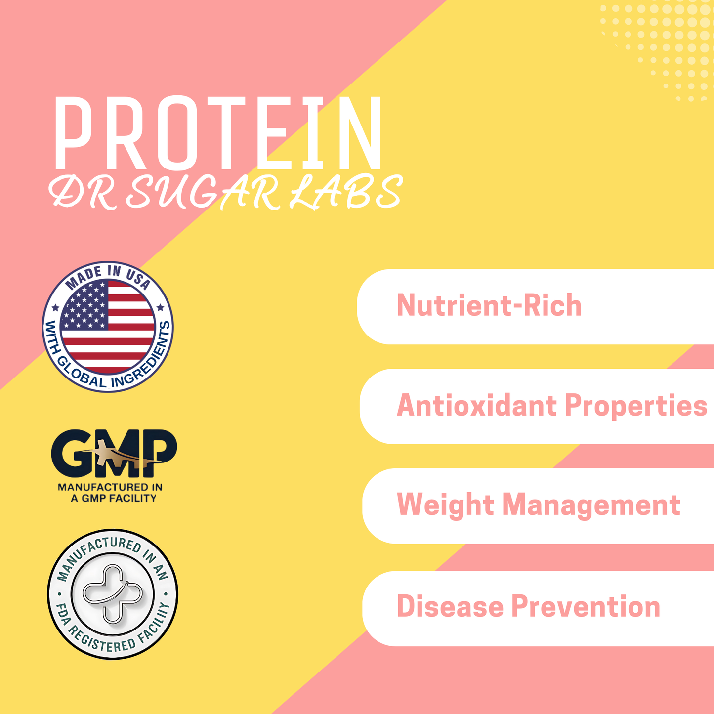 Pea Protein Sweetened Powder (Sweetened with Corn Fiber and Stevia) - Dr Sugar Labs