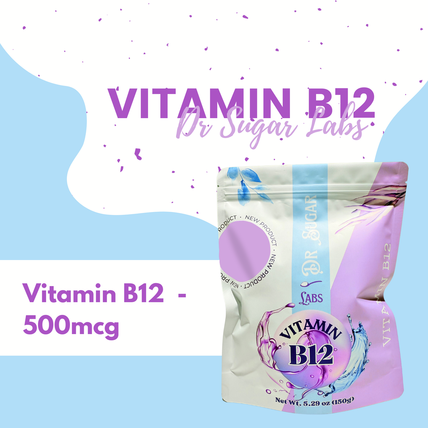 B12 Energy Sweetened Powder (Sweetened with Corn Fiber and Stevia) - Dr Sugar Labs