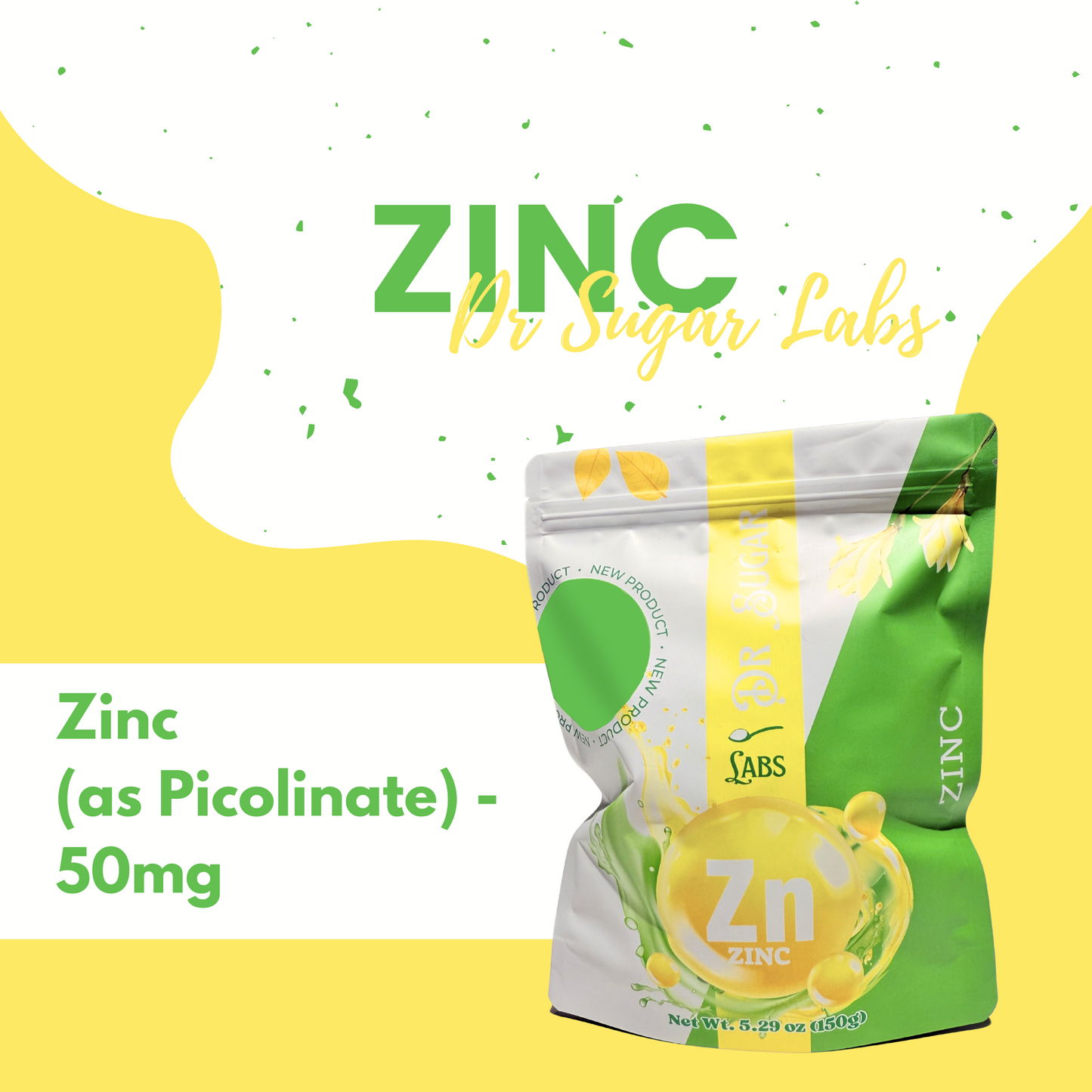 Absorption Zinc Complex Sweetened Powder (Sweetened with Corn Fiber and Stevia - Dr Sugar Labs