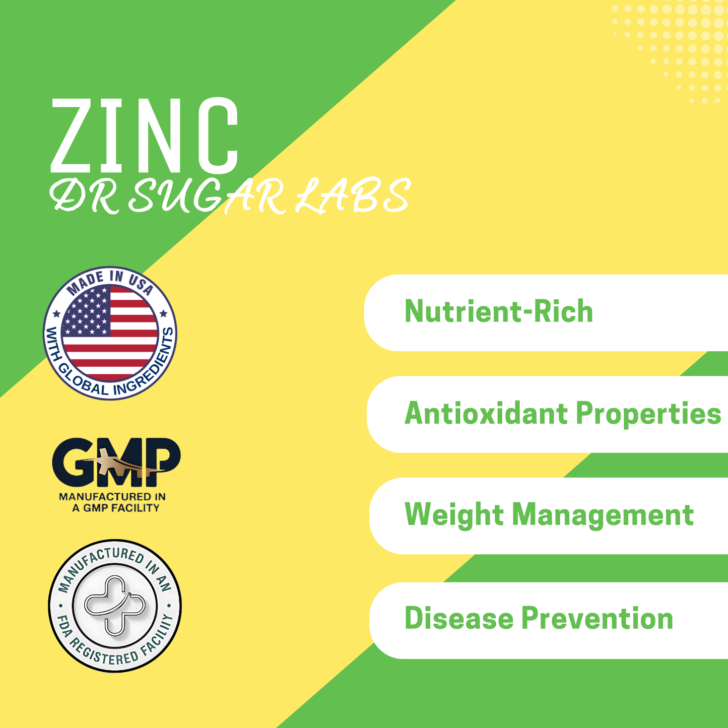 Absorption Zinc Complex Sweetened Powder (Sweetened with Corn Fiber and Stevia - Dr Sugar Labs