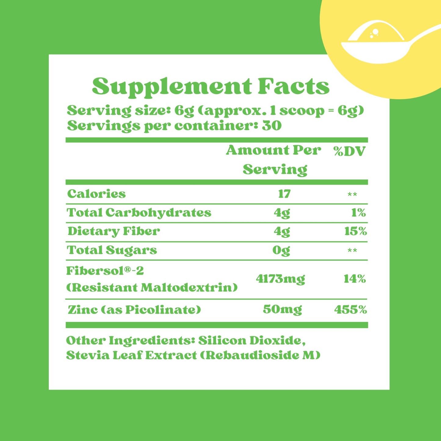Absorption Zinc Complex Sweetened Powder (Sweetened with Corn Fiber and Stevia - Dr Sugar Labs