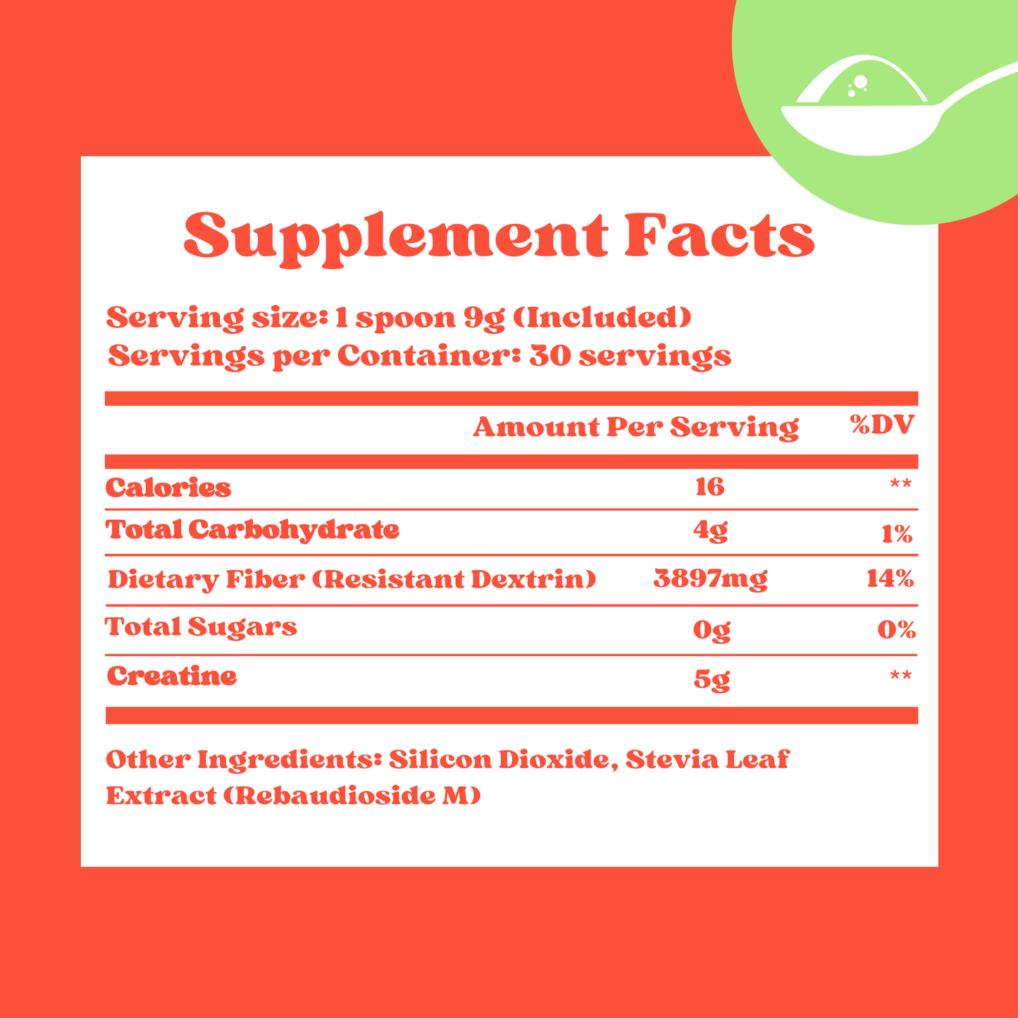Creatine Monohydrate Sweetened Powder (Sweetened with Corn Fiber and Stevia) - Dr Sugar Labs
