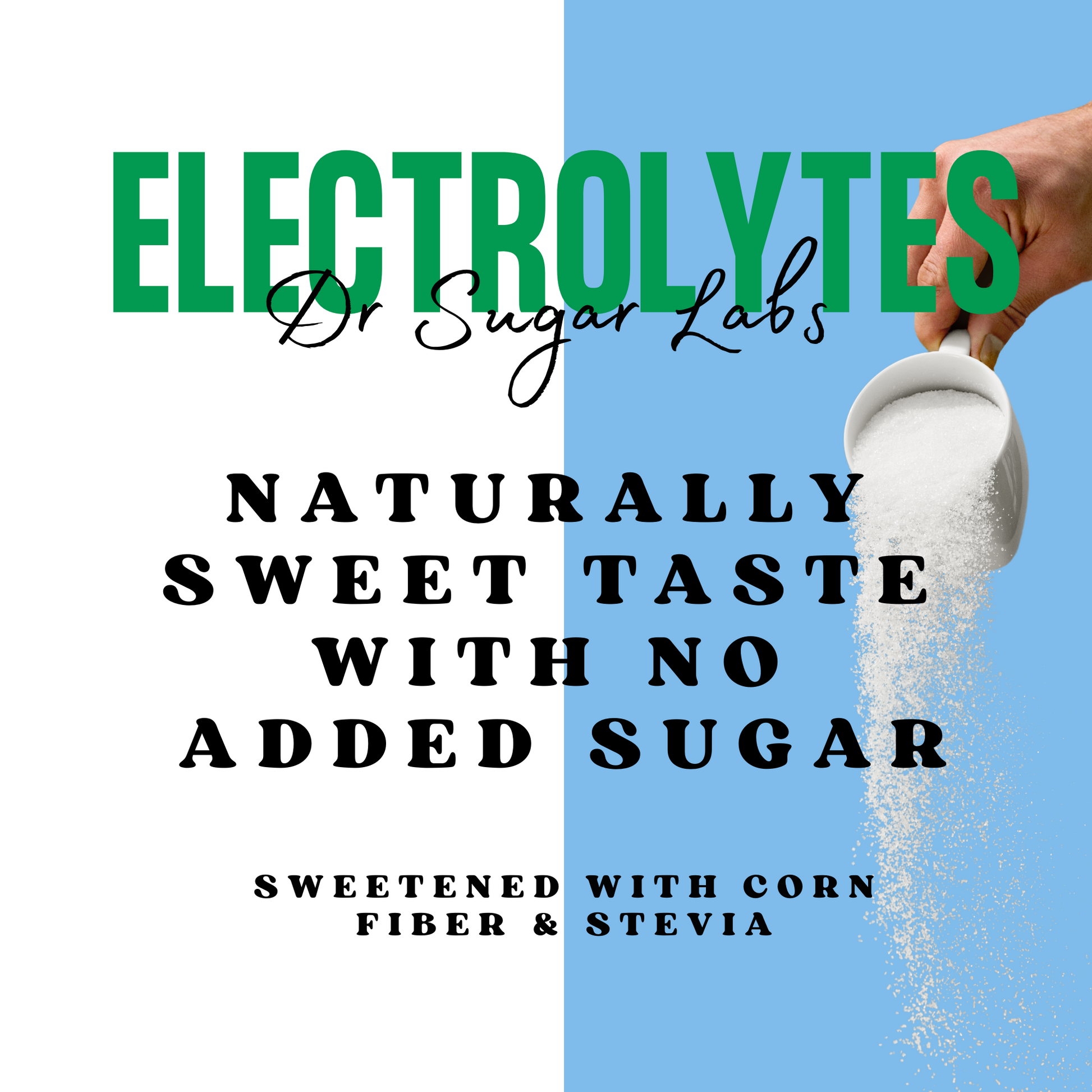 Electrolyte Hydration Sweetened Powder (Sweetened with Corn Fiber and Stevia) - Dr Sugar Labs