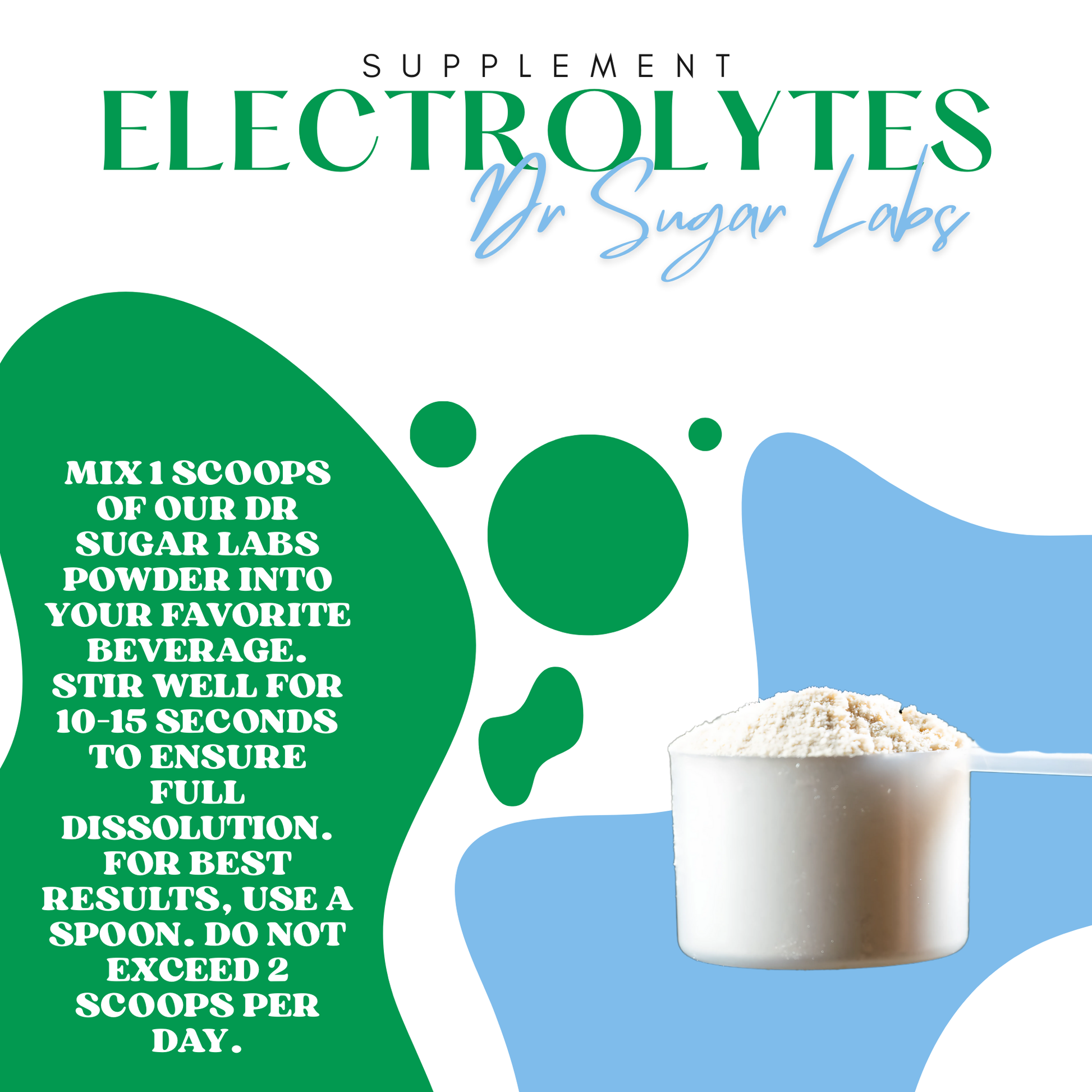 Electrolyte Hydration Sweetened Powder (Sweetened with Corn Fiber and Stevia) - Dr Sugar Labs