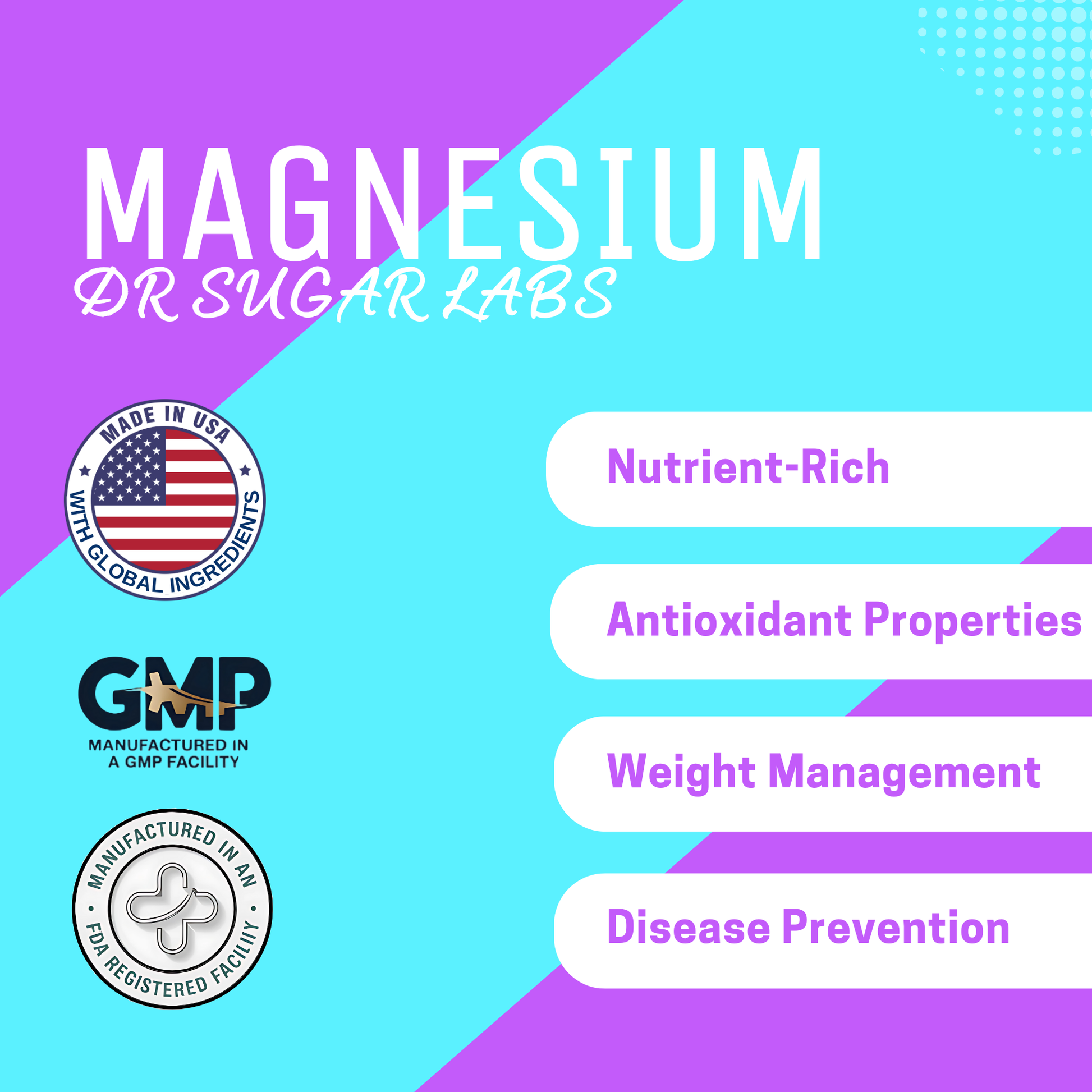 Magnesium Sweetened Powder (Sweetened with Corn Fiber and Stevia) - Dr Sugar Labs
