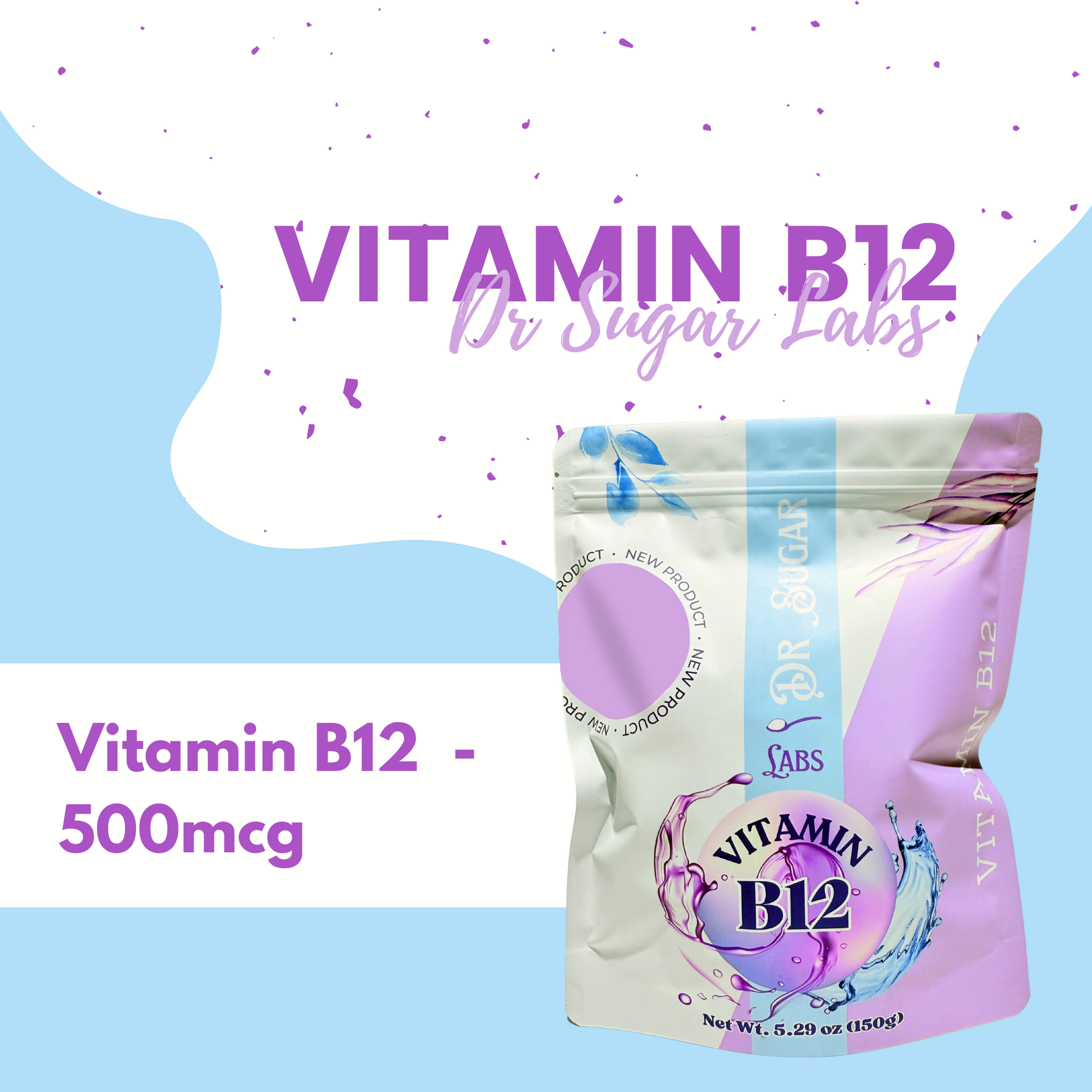 B12 Energy Sweetened Powder (Sweetened with Corn Fiber and Stevia) - Dr Sugar Labs